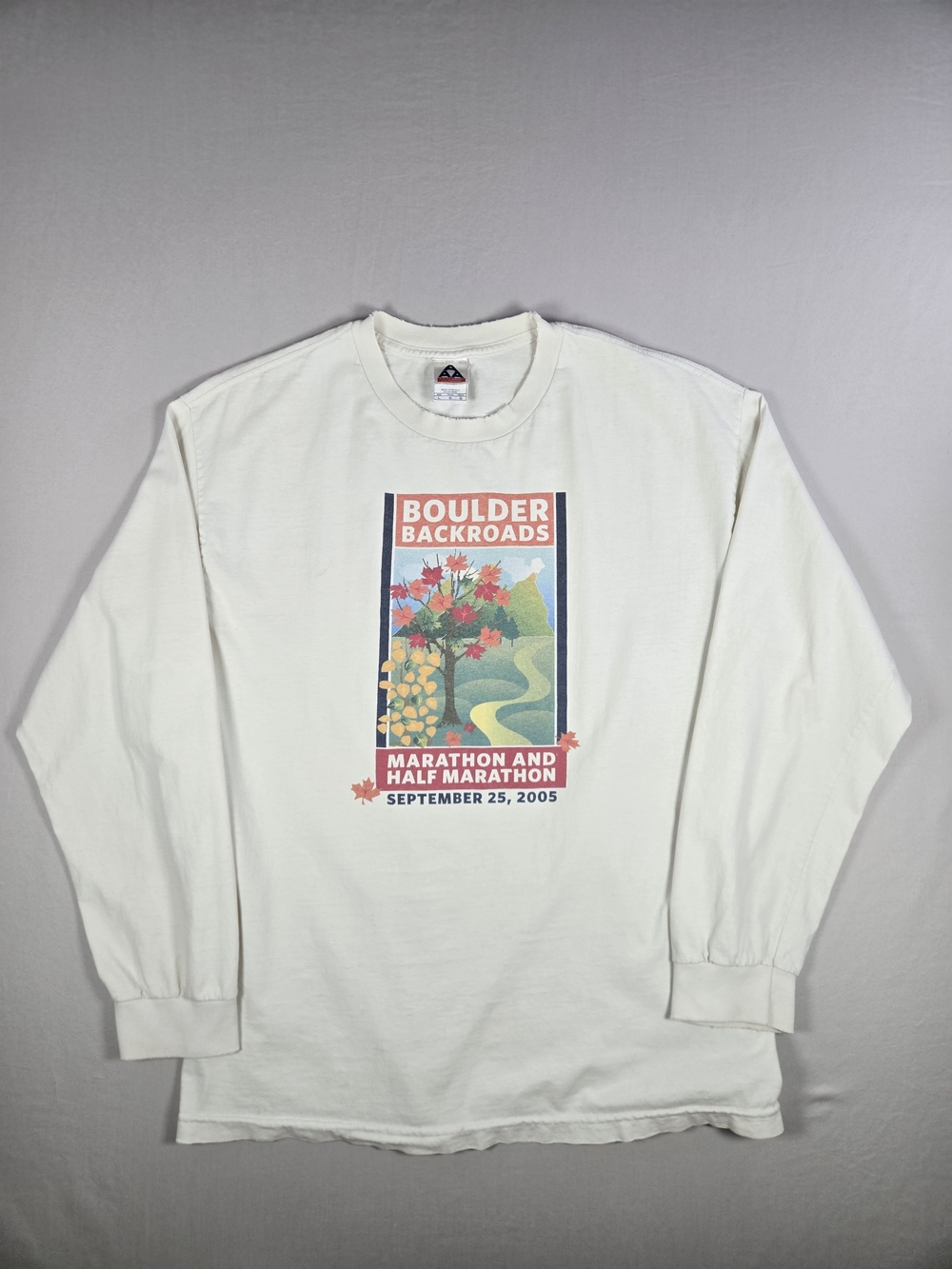 Vintage 2005 Boulder Backroads Marathon Shirt Nike Thrashed Y2K Gorpcore Large